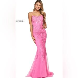 Pink Lace Prom dress (Sherri Hill)